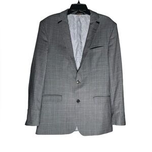Brooks Brothers Explorer Regent Plaid Men 42L Sport Coat blazer Gray career Wool